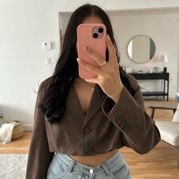 Reworked Cropped Blazer -Size S/M - Picture 1 of 7